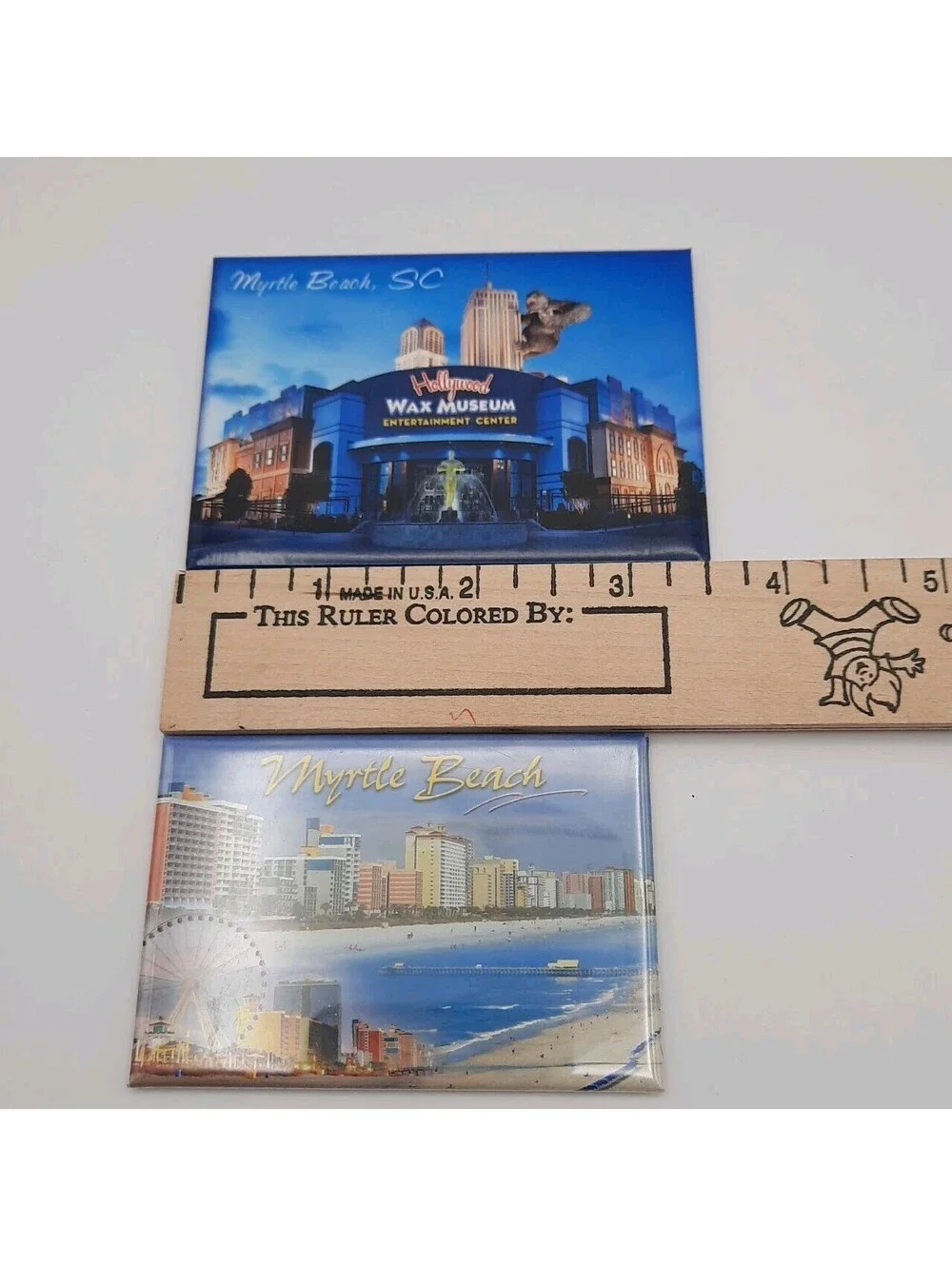 Myrtle Beach SC Skywheel Hollywood Wax Museum Fridge Magnet Souvenir